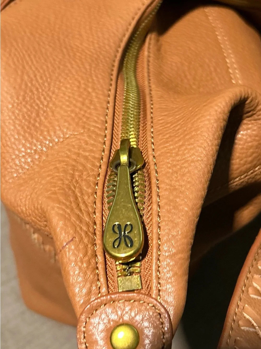 HOBO Entwine Leather Cognac Bag LIKE NEW